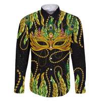 Feather Mask Mardi Gras Family Matching Tank Maxi Dress and Hawaiian Shirt - Wonder Print Shop