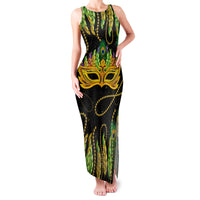 Feather Mask Mardi Gras Family Matching Tank Maxi Dress and Hawaiian Shirt - Wonder Print Shop