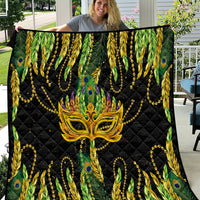 Feather Mask Mardi Gras Quilt - Wonder Print Shop