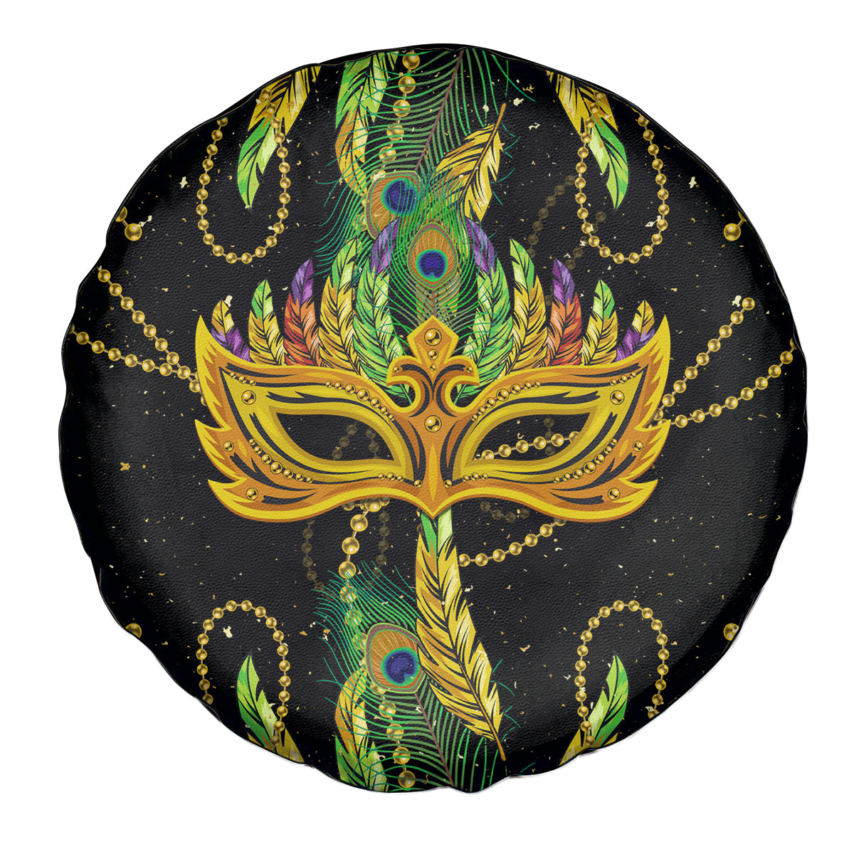 Feather Mask Mardi Gras Spare Tire Cover - Wonder Print Shop