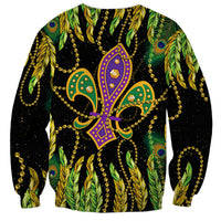 Feather Mask Mardi Gras Sweatshirt - Wonder Print Shop
