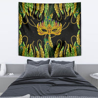 Feather Mask Mardi Gras Tapestry - Wonder Print Shop