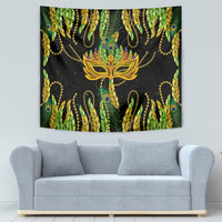 Feather Mask Mardi Gras Tapestry - Wonder Print Shop