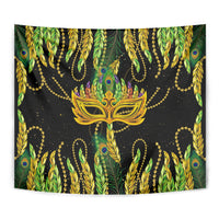 Feather Mask Mardi Gras Tapestry - Wonder Print Shop