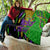 Peace Love Mardi Gras Quilt Carnival Masks With Feathers - Wonder Print Shop