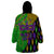 Peace Love Mardi Gras Wearable Blanket Hoodie Carnival Masks With Feathers - Wonder Print Shop
