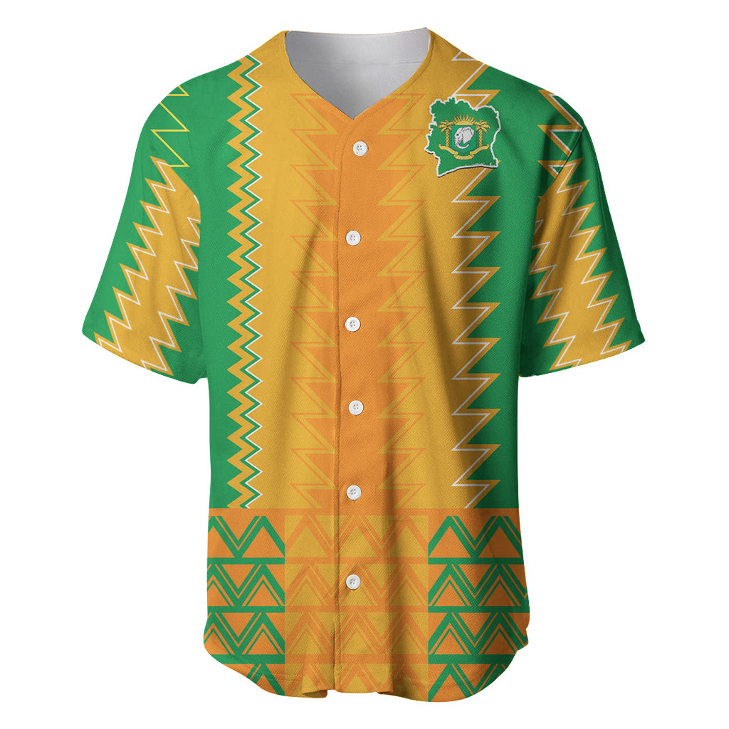 Custom Ivory Coast Football Baseball Jersey Les Elephants 2024 Sporty Style LT9 - Wonder Print Shop