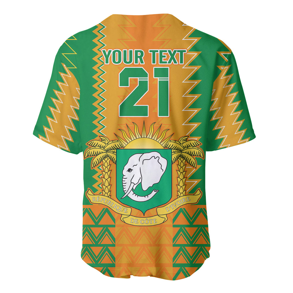 Custom Ivory Coast Football Baseball Jersey Les Elephants 2024 Sporty Style LT9 - Wonder Print Shop