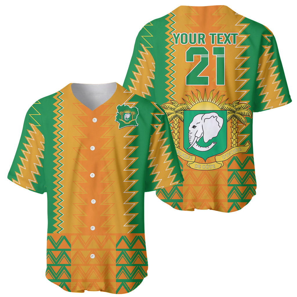Custom Ivory Coast Football Baseball Jersey Les Elephants 2024 Sporty Style LT9 - Wonder Print Shop