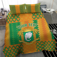 Custom Ivory Coast Football Bedding Set Les Elephants 2024 Sporty Style LT9 - Wonder Print Shop