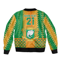 Custom Ivory Coast Football Bomber Jacket Les Elephants 2024 Sporty Style LT9 - Wonder Print Shop