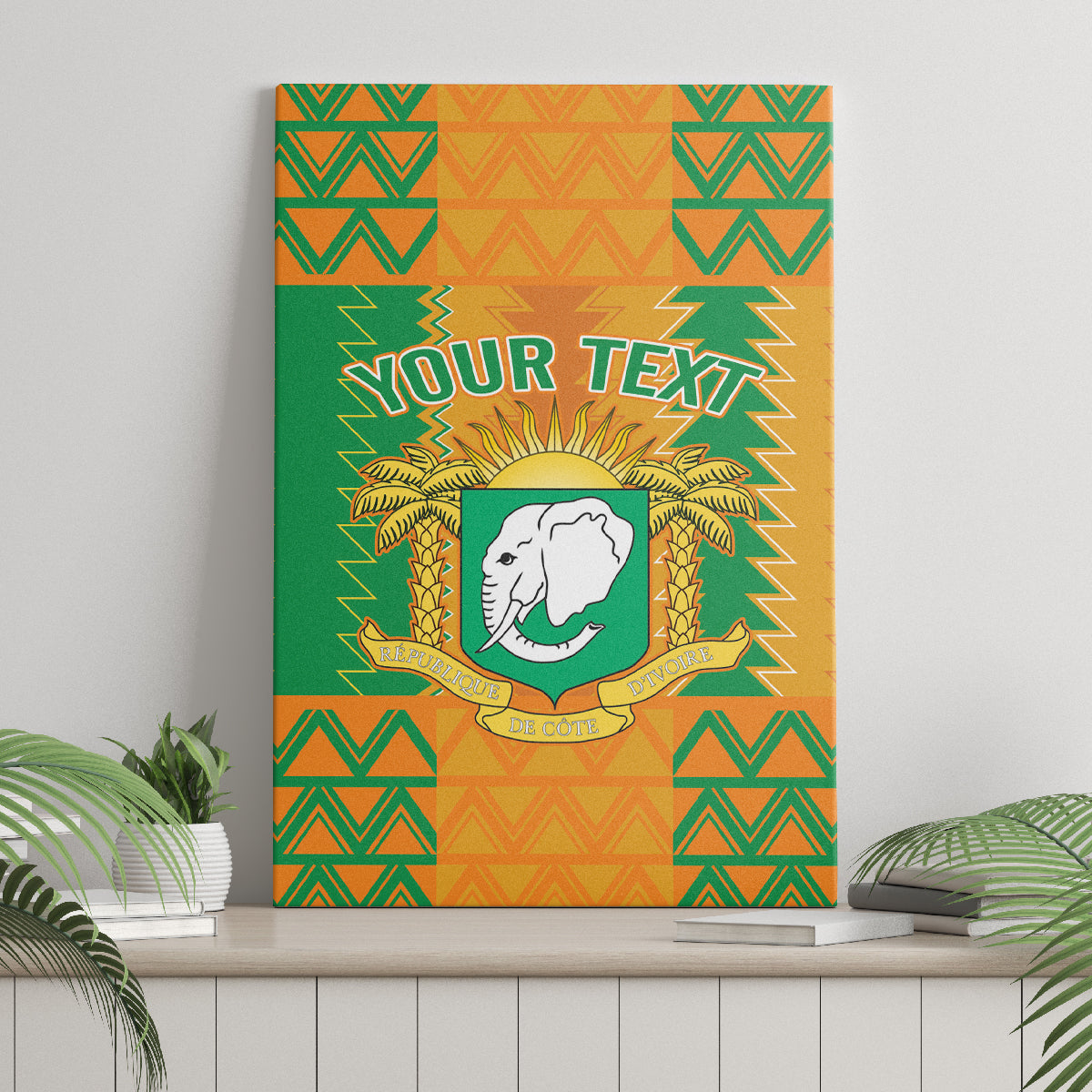 Custom Ivory Coast Football Canvas Wall Art Les Elephants 2024 Sporty Style LT9 - Wonder Print Shop