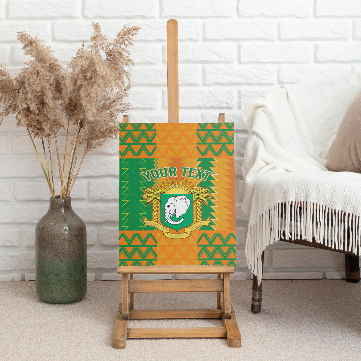 Custom Ivory Coast Football Canvas Wall Art Les Elephants 2024 Sporty Style LT9 - Wonder Print Shop