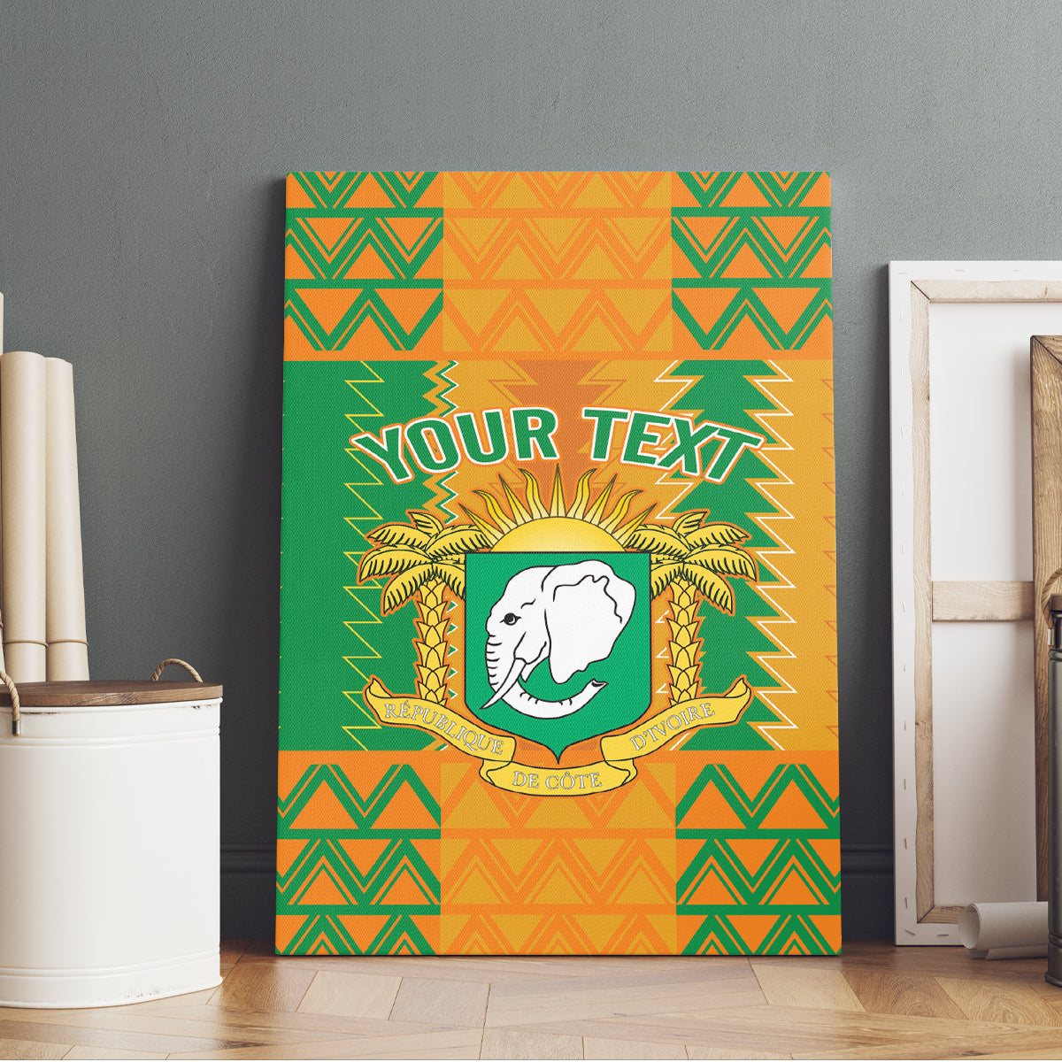 Custom Ivory Coast Football Canvas Wall Art Les Elephants 2024 Sporty Style LT9 - Wonder Print Shop
