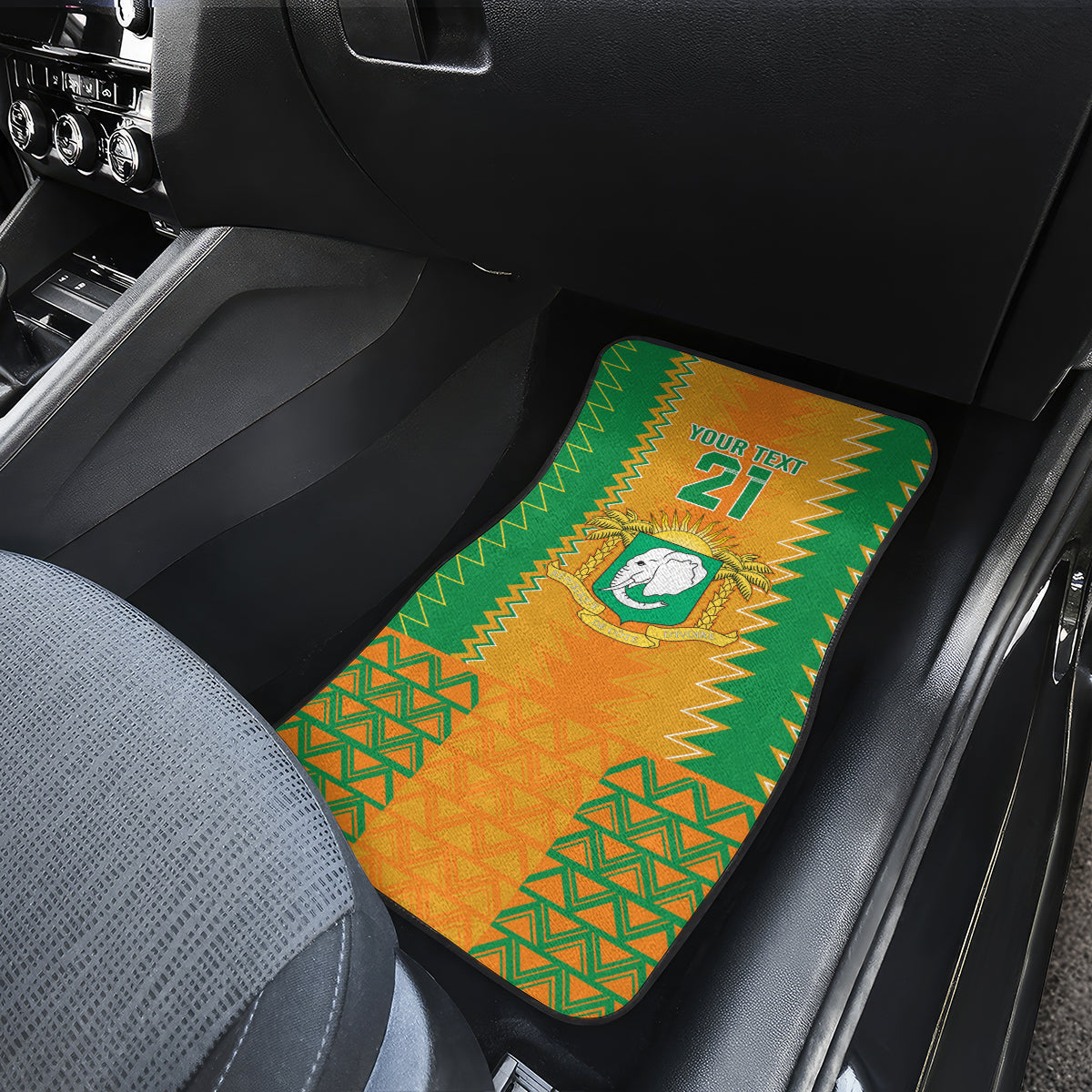Custom Ivory Coast Football Car Mats Les Elephants 2024 Sporty Style LT9 - Wonder Print Shop