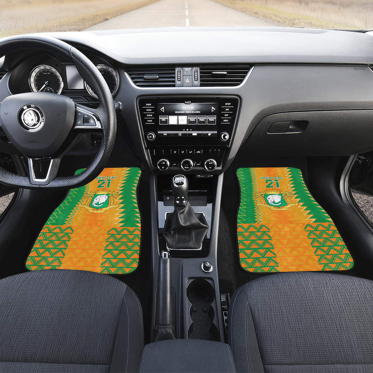 Custom Ivory Coast Football Car Mats Les Elephants 2024 Sporty Style LT9 - Wonder Print Shop