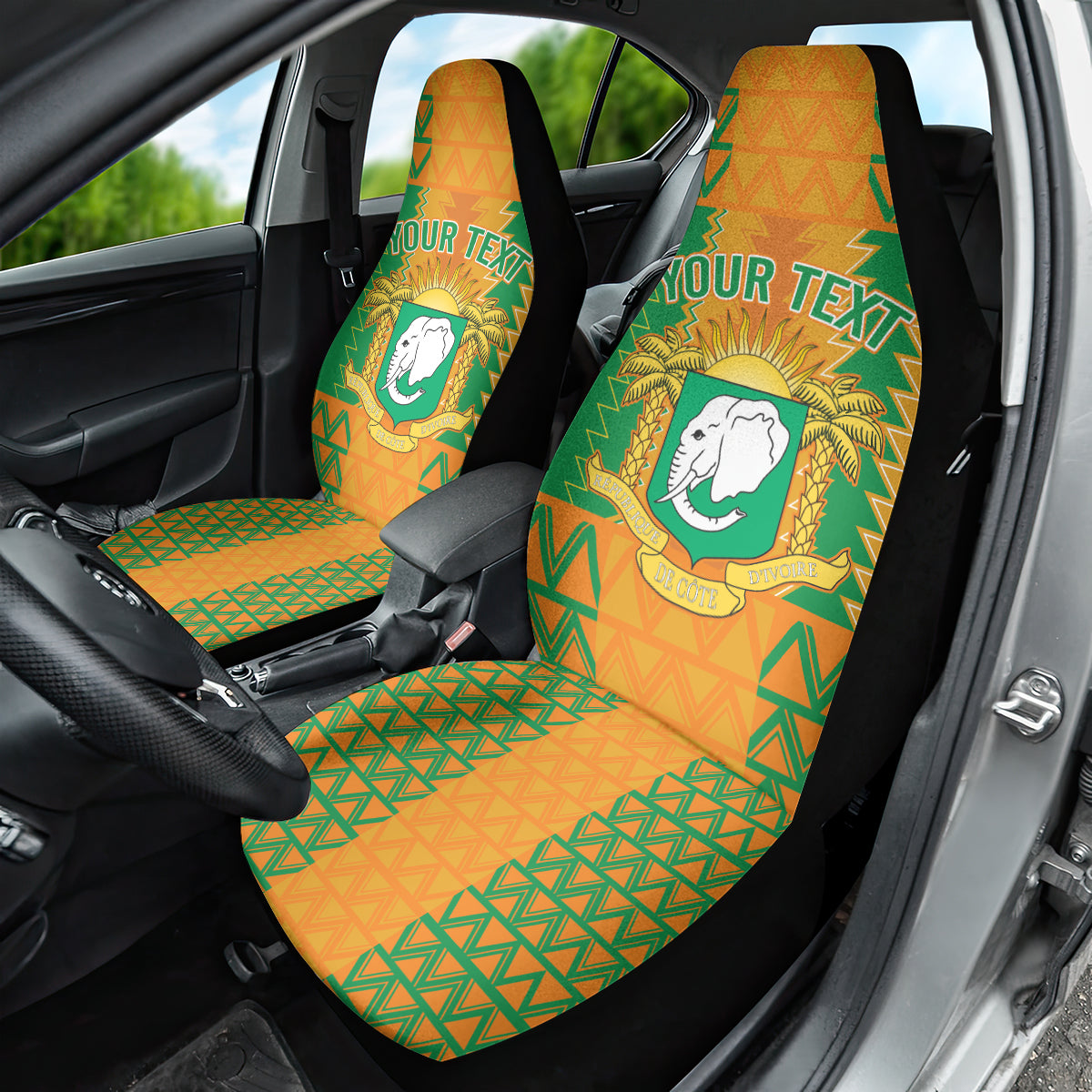 Custom Ivory Coast Football Car Seat Cover Les Elephants 2024 Sporty Style LT9 - Wonder Print Shop