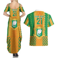Custom Ivory Coast Football Couples Matching Summer Maxi Dress and Hawaiian Shirt Les Elephants 2024 Sporty Style LT9 - Wonder Print Shop