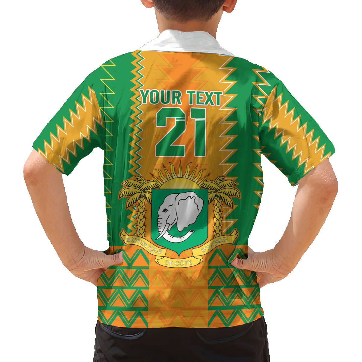 Custom Ivory Coast Football Family Matching Off Shoulder Long Sleeve Dress and Hawaiian Shirt Les Elephants 2024 Sporty Style - Wonder Print Shop