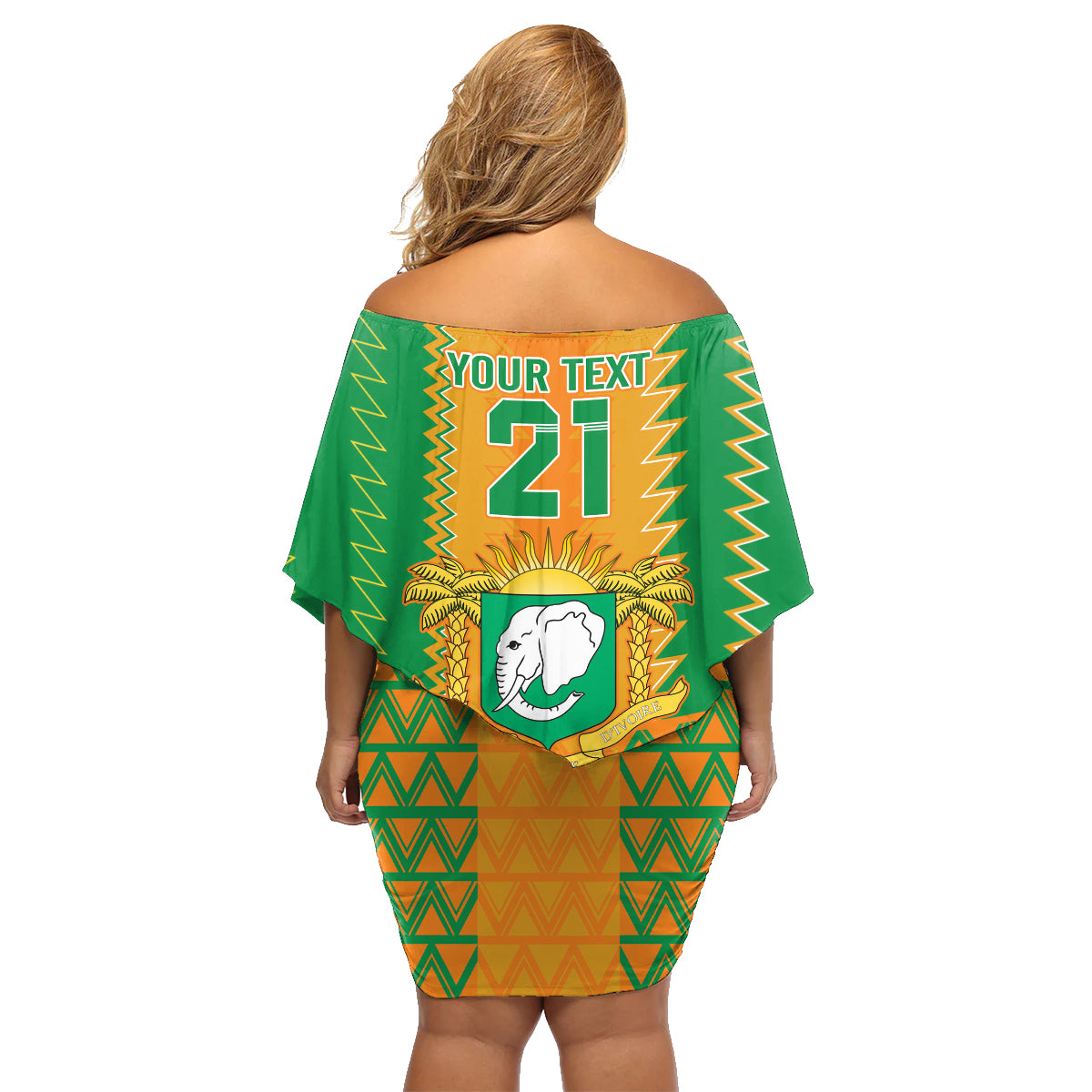 Custom Ivory Coast Football Family Matching Off Shoulder Short Dress and Hawaiian Shirt Les Elephants 2024 Sporty Style LT9 - Wonder Print Shop