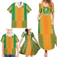 Custom Ivory Coast Football Family Matching Summer Maxi Dress and Hawaiian Shirt Les Elephants 2024 Sporty Style - Wonder Print Shop
