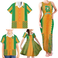 Custom Ivory Coast Football Family Matching Tank Maxi Dress and Hawaiian Shirt Les Elephants 2024 Sporty Style - Wonder Print Shop