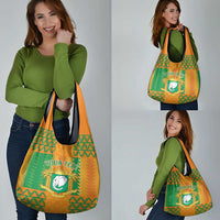 Custom Ivory Coast Football Grocery Bag Les Elephants Sporty Style