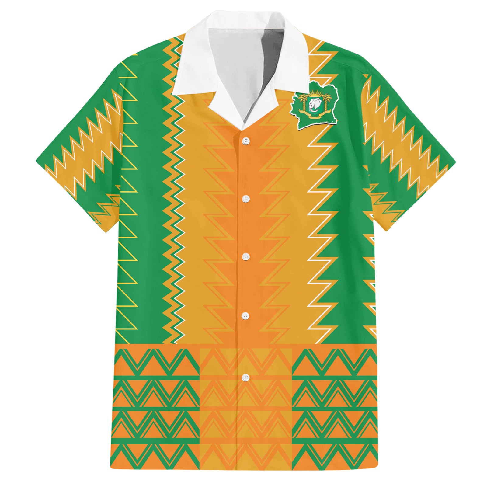 Custom Ivory Coast Football Hawaiian Shirt Les Elephants 2024 Sporty Style - Wonder Print Shop