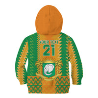 Custom Ivory Coast Football Kid Hoodie Les Elephants 2024 Sporty Style - Wonder Print Shop
