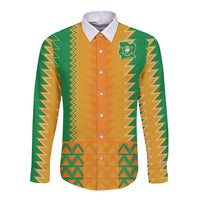 Custom Ivory Coast Football Long Sleeve Button Shirt Les Elephants 2024 Sporty Style - Wonder Print Shop