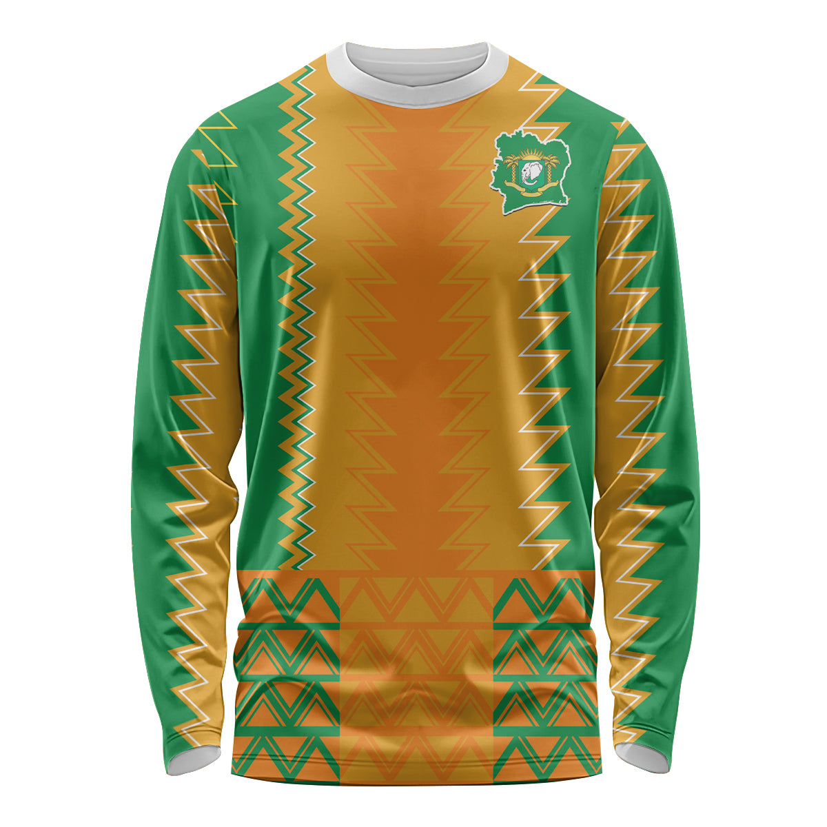 Custom Ivory Coast Football Long Sleeve Shirt Les Elephants 2024 Sporty Style - Wonder Print Shop