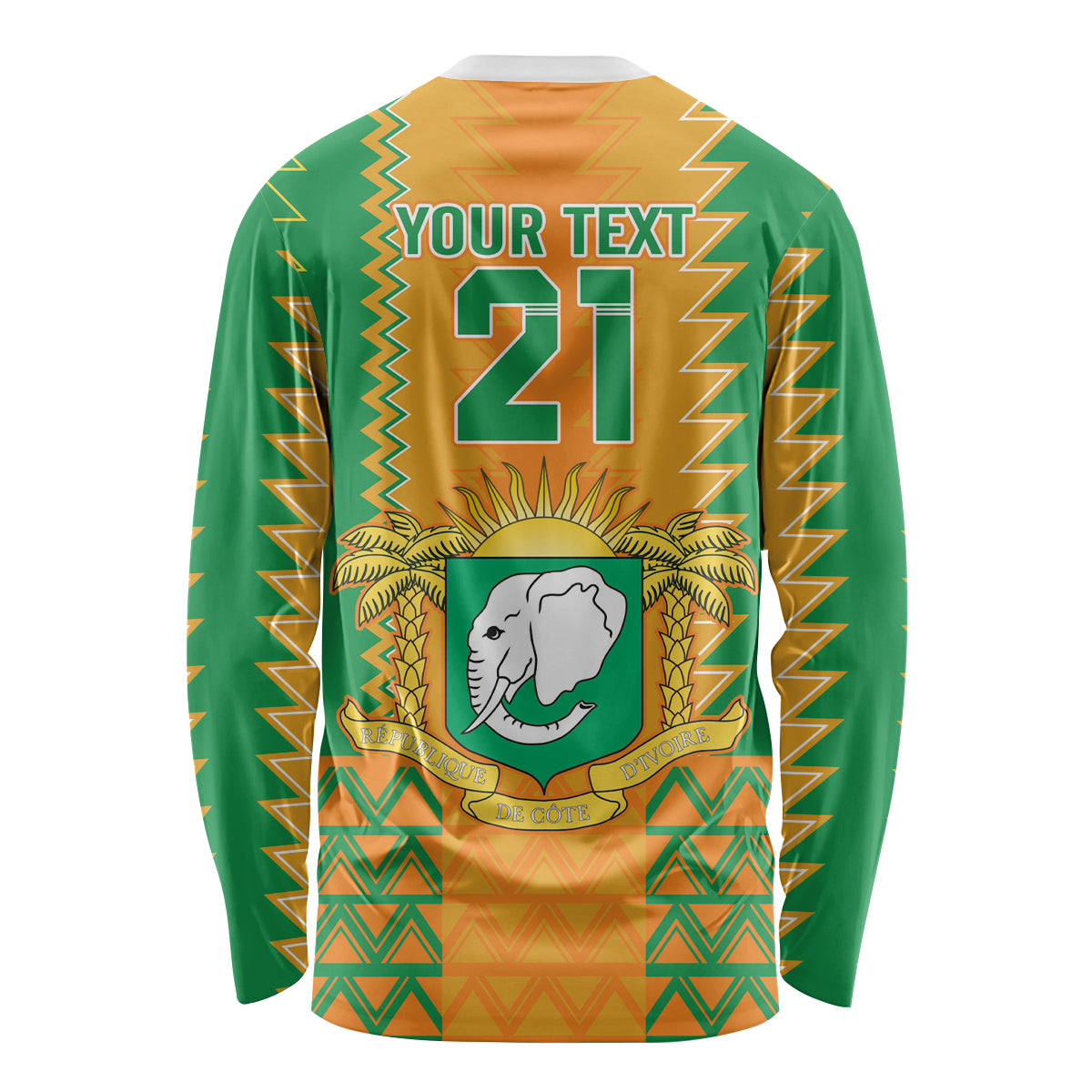 Custom Ivory Coast Football Long Sleeve Shirt Les Elephants 2024 Sporty Style - Wonder Print Shop