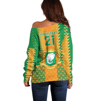 Custom Ivory Coast Football Off Shoulder Sweater Les Elephants 2024 Sporty Style - Wonder Print Shop