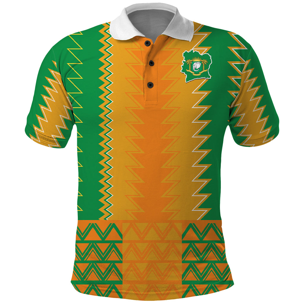 Custom Ivory Coast Football Polo Shirt Les Elephants 2024 Sporty Style - Wonder Print Shop