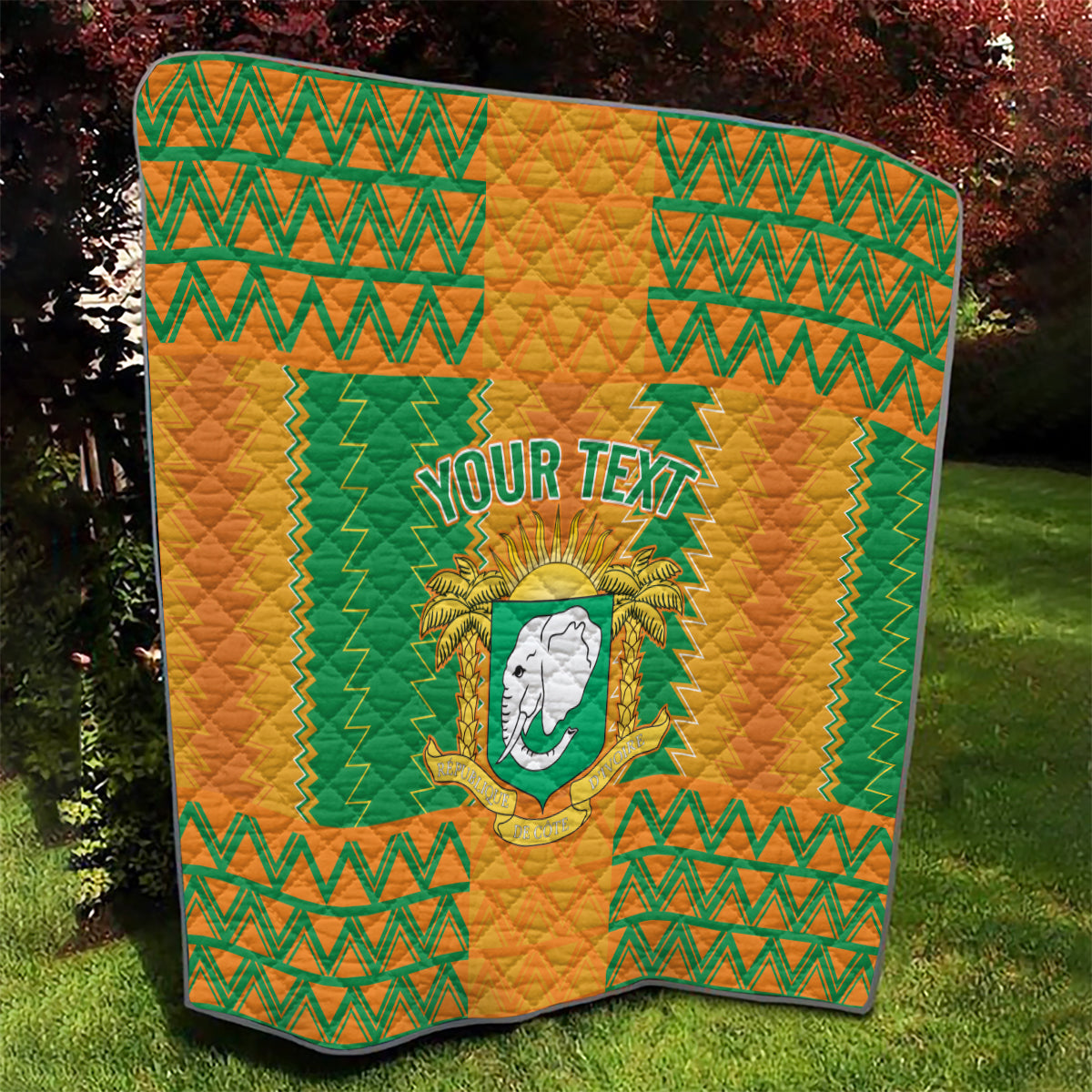 Custom Ivory Coast Football Quilt Les Elephants 2024 Sporty Style - Wonder Print Shop