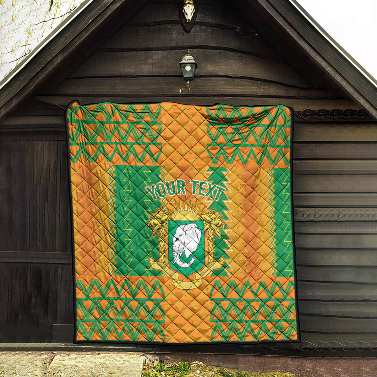 Custom Ivory Coast Football Quilt Les Elephants 2024 Sporty Style - Wonder Print Shop