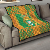 Custom Ivory Coast Football Quilt Les Elephants 2024 Sporty Style - Wonder Print Shop