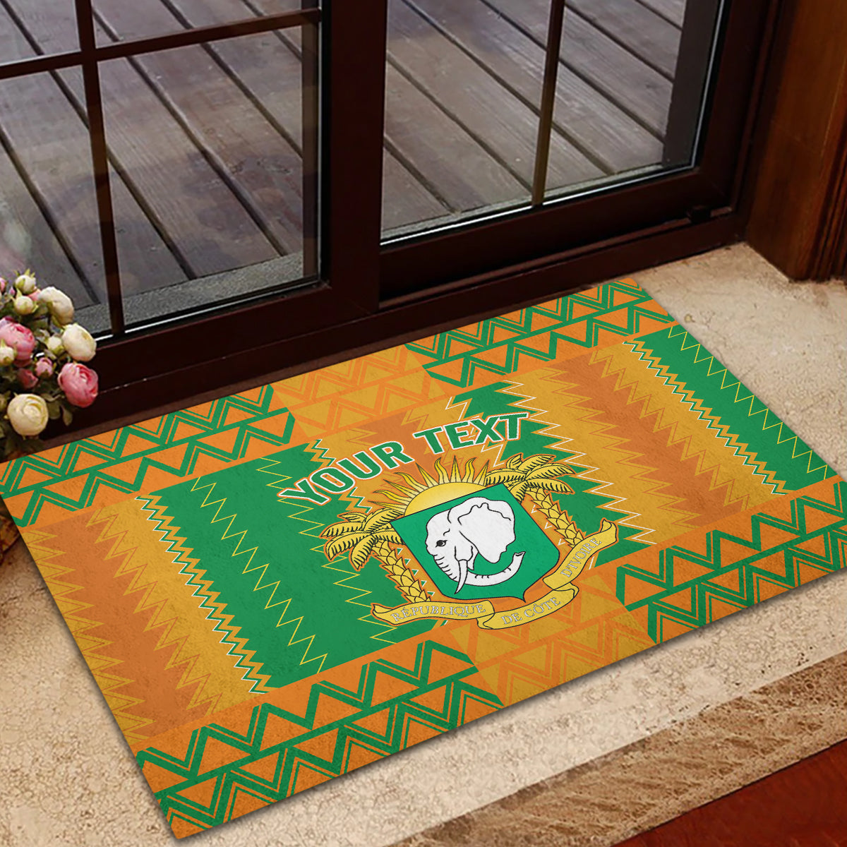 Custom Ivory Coast Football Rubber Doormat Les Elephants 2024 Sporty Style - Wonder Print Shop