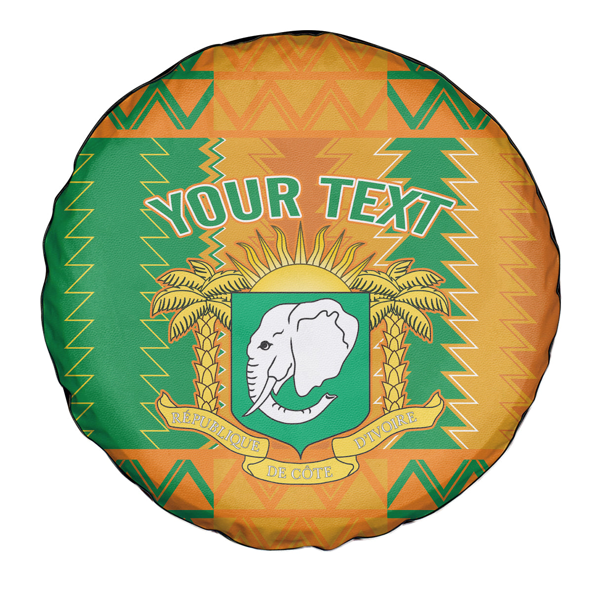 Custom Ivory Coast Football Spare Tire Cover Les Elephants 2024 Sporty Style - Wonder Print Shop
