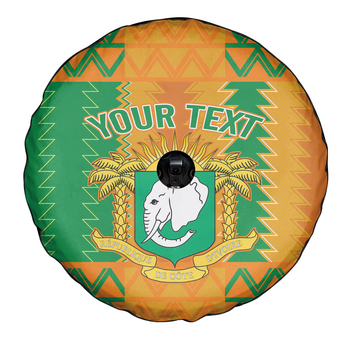 Custom Ivory Coast Football Spare Tire Cover Les Elephants 2024 Sporty Style - Wonder Print Shop