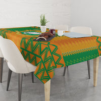 Custom Ivory Coast Football Tablecloth Les Elephants 2024 Sporty Style - Wonder Print Shop