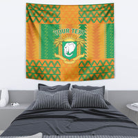 Custom Ivory Coast Football Tapestry Les Elephants 2024 Sporty Style - Wonder Print Shop