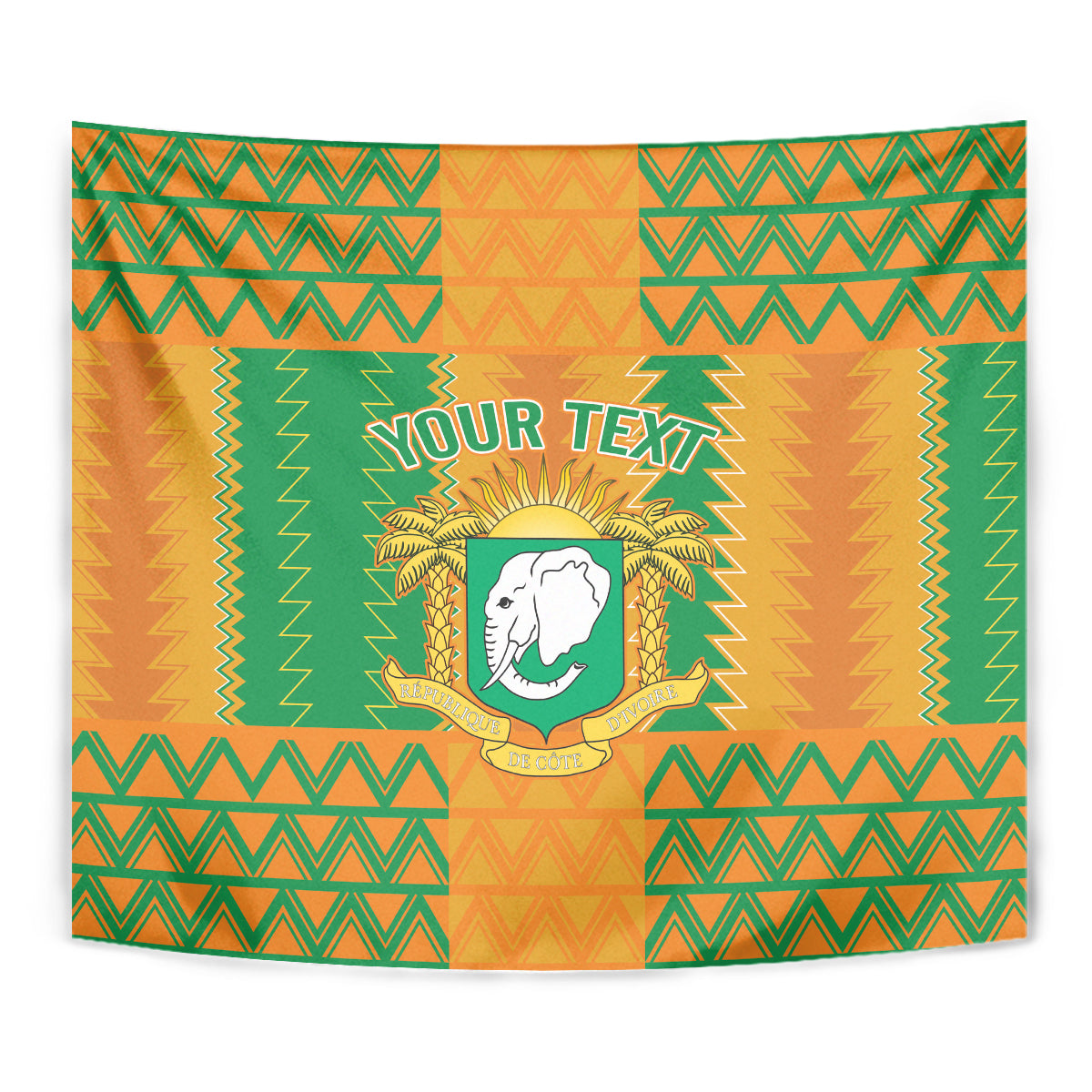 Custom Ivory Coast Football Tapestry Les Elephants 2024 Sporty Style - Wonder Print Shop