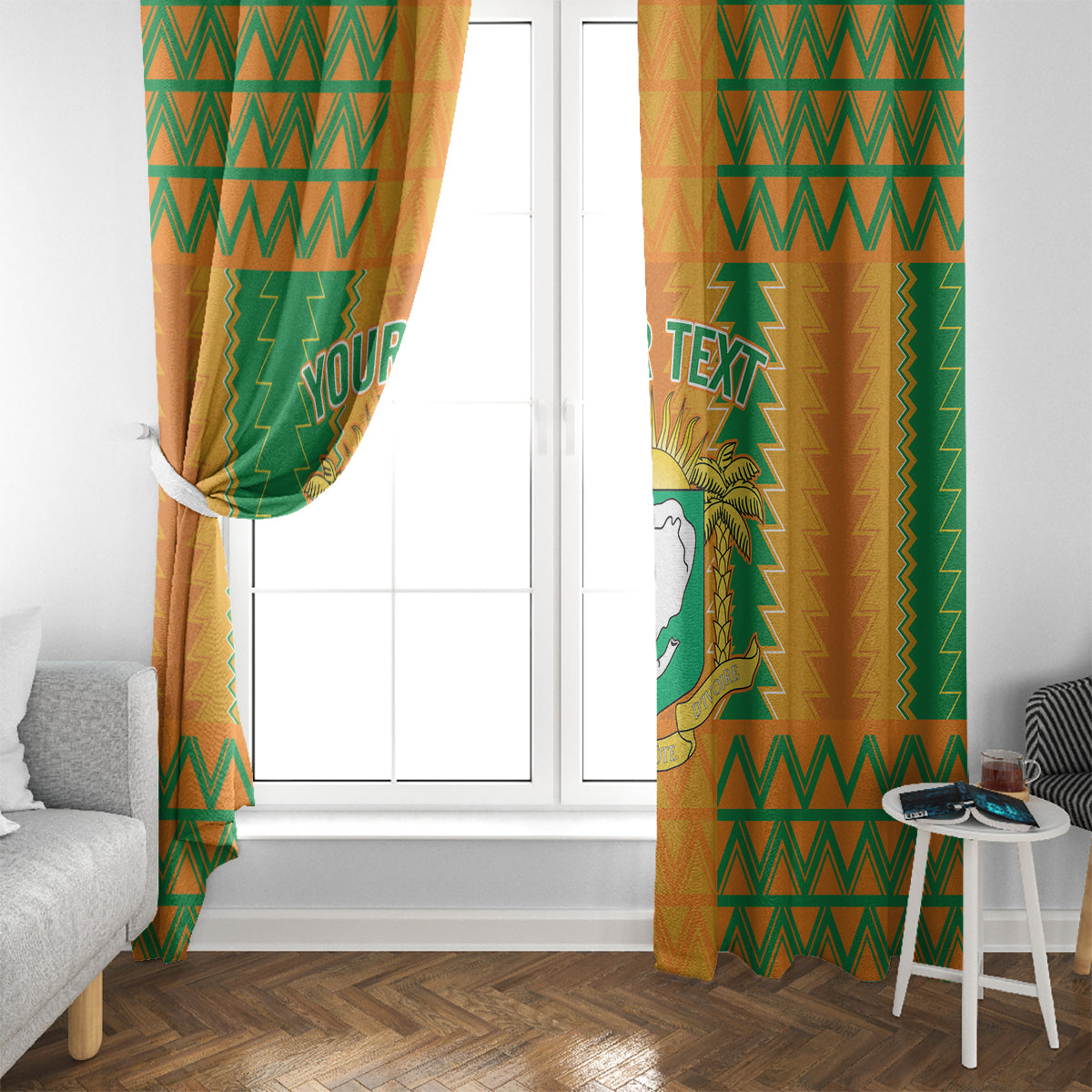 Custom Ivory Coast Football Window Curtain Les Elephants 2024 Sporty Style - Wonder Print Shop