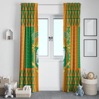 Custom Ivory Coast Football Window Curtain Les Elephants 2024 Sporty Style - Wonder Print Shop