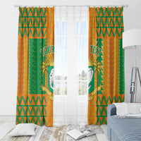 Custom Ivory Coast Football Window Curtain Les Elephants 2024 Sporty Style - Wonder Print Shop