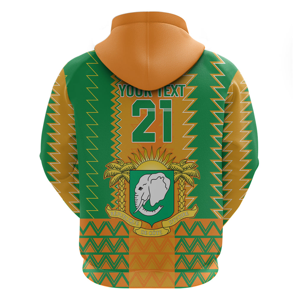 Custom Ivory Coast Football Zip Hoodie Les Elephants 2024 Sporty Style - Wonder Print Shop