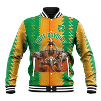 Custom Ivory Coast Football Baseball Jacket The Champions Les Elephants 2024 LT9 - Wonder Print Shop