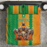 Custom Ivory Coast Football Bedding Set The Champions Les Elephants 2024 LT9 - Wonder Print Shop