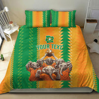 Custom Ivory Coast Football Bedding Set The Champions Les Elephants 2024 LT9 - Wonder Print Shop